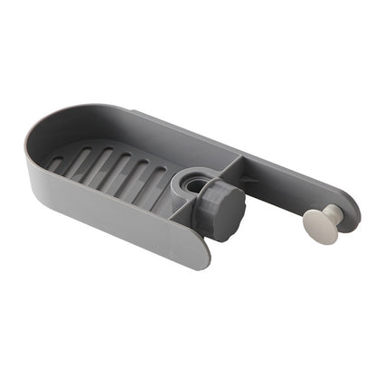 Dot Faucet Rack Household Kitchen Punch-Free Rag Sponge Brush Drain Rack Sink Storage Rack Grey