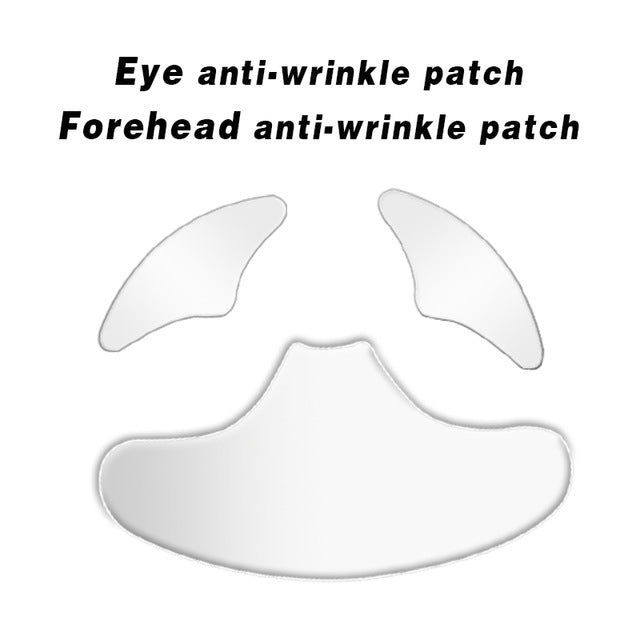Reusable Anti Wrinkle Face Neck Chest Hand Eye Nose Pad Silicon Transparent Anti Microgroove Removal Sticker Skin Care Patch R-251-L