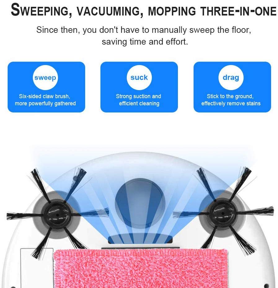 Rechargeable Smart Vacuum Cleaners Robot 4 in 1 3200pa USB Auto Smart Sweeping Dry Wet Mop UV Sterilizer Strong Suction Sweeper