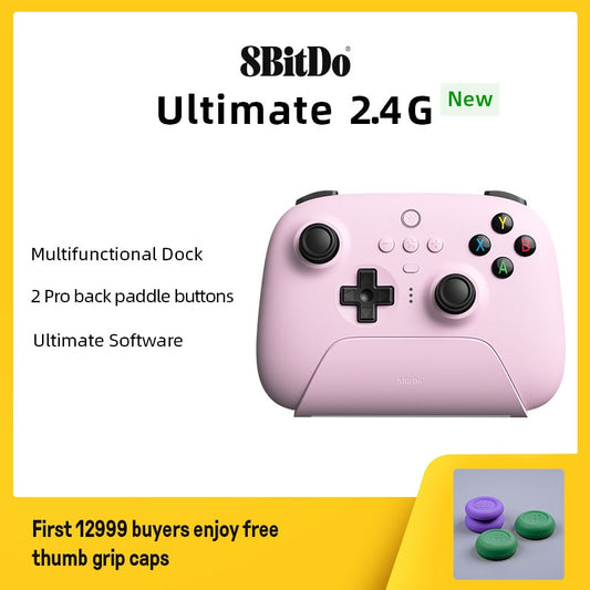 8BitDo - Ultimate Wireless 2.4G Gaming Controller with Charging Dock for PC, Windows 10, 11, Steam Deck, Android