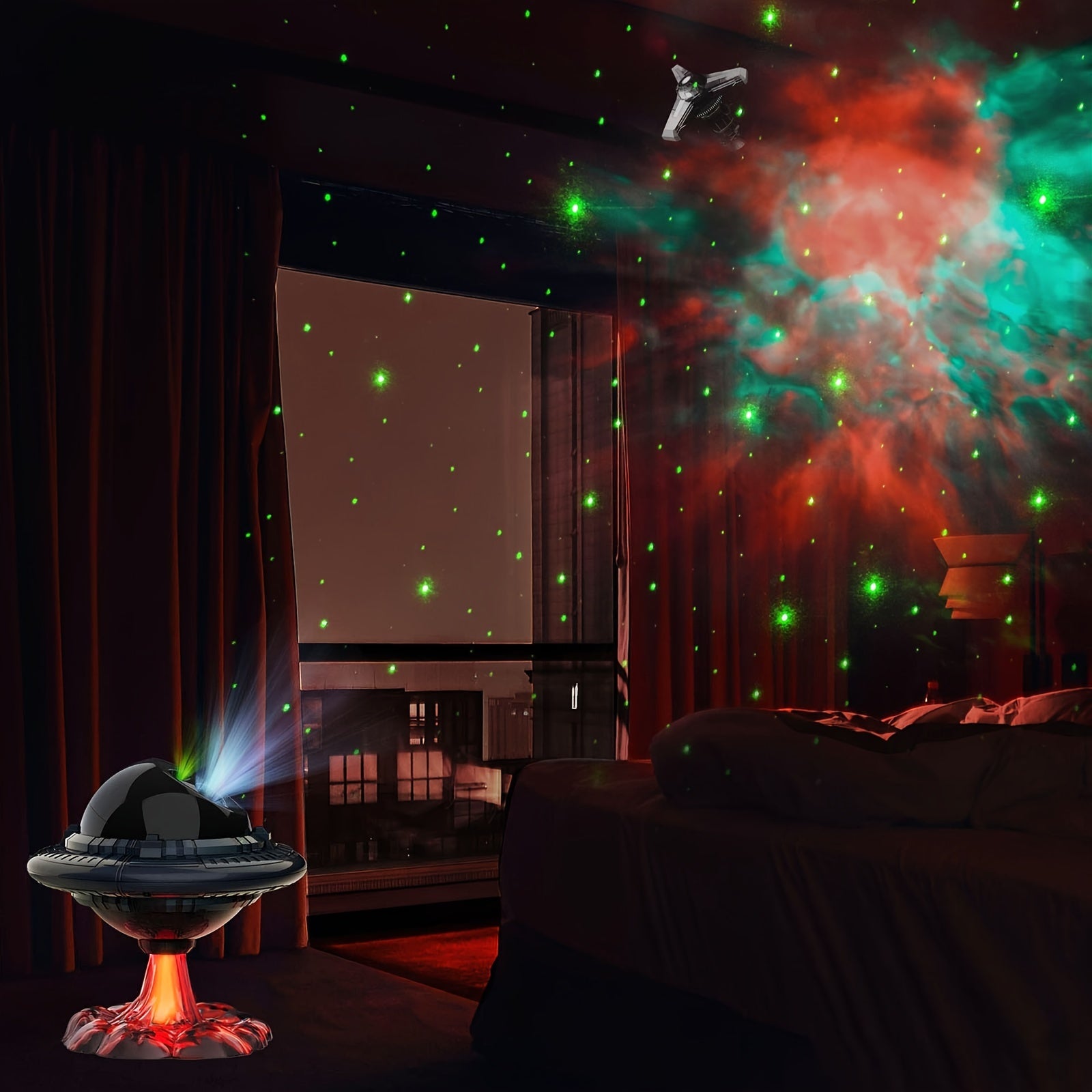 Light Up the Night Sky with this Magical Star Projector LED Lamp - Perfect for Kids Room Decor, Christmas, Birthdays & Valentine's Day!
