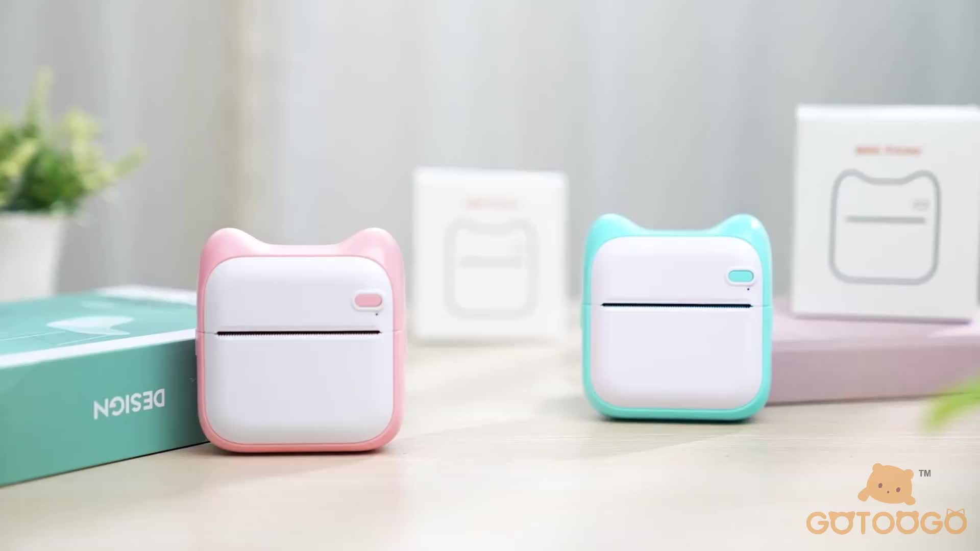 Mini Photo Printer For IPhone/Android,1000mAh Portable Thermal Photo Printer For Gift Study Notes Work Children Photo Picture Memo
