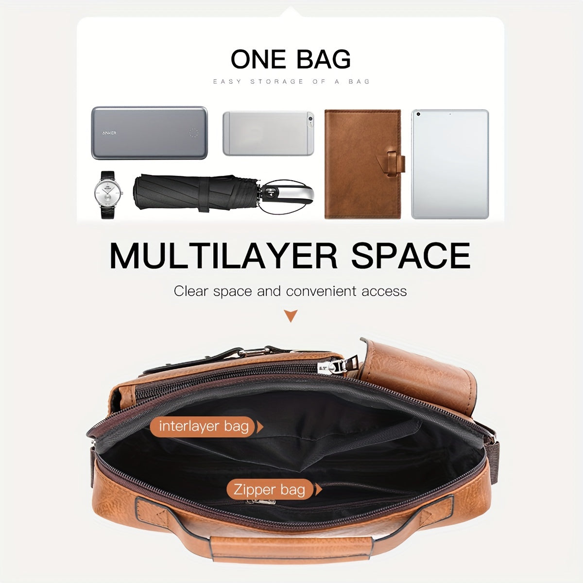 Men's Shoulder Bag: Business Satchel, Crossbody, and Casual Bag for Boys and Men