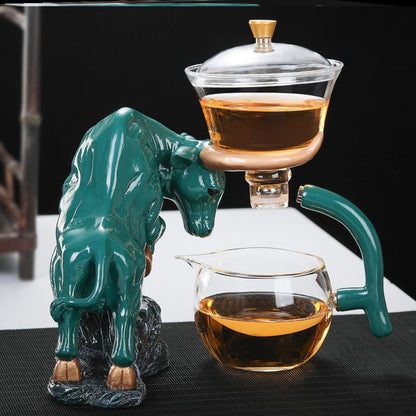 Niu Zhuan Qiankun Glass Semi-Automatic Tea Maker greenbull