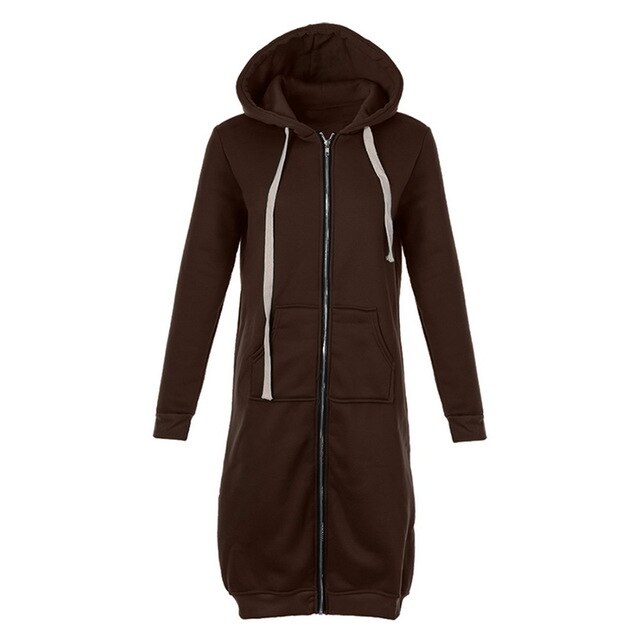 Winter Women Long Hoodies Coat