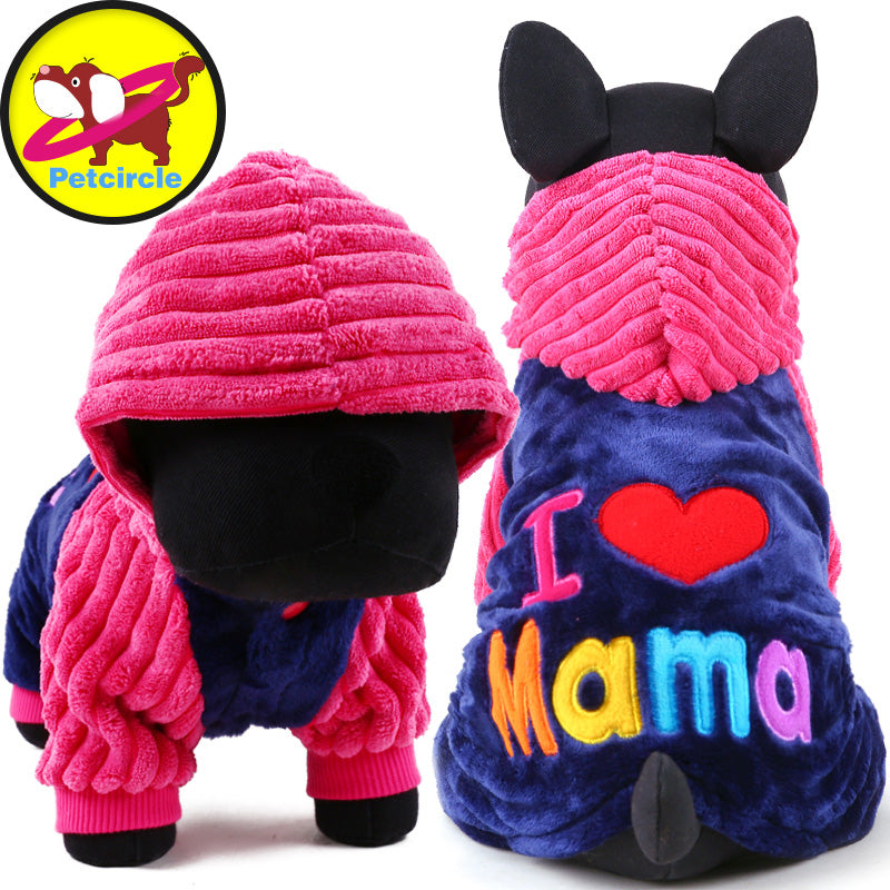 Petcircle Fashion I love papa and mama winter Pet Dog Clothes Clothing For Pet Small Large Dog Coats Jackets for chihuahua