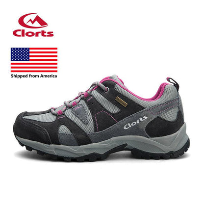 Women Trekking Shoes Clort Leather Breathable Athletic Sneakers