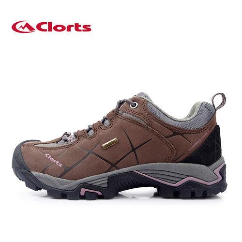 Shipped From USA Clorts Women Hiking Shoes Leather Non-slip Outdoor Trekking Shoes Waterproof Sport Sneakers HKL-805C Brown