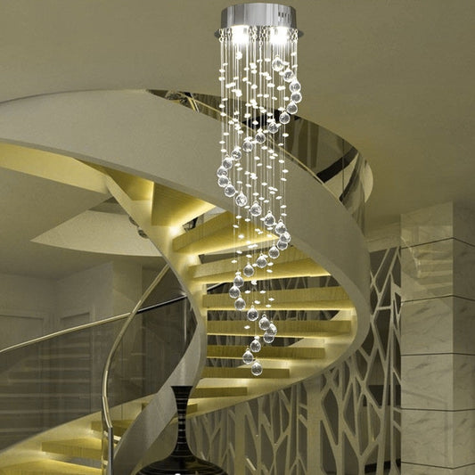 US shipping! Crystal Spiral Pendant Lamp Ceiling Rain Drop