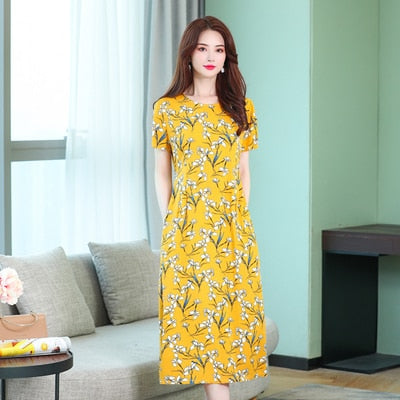 Summer Dress New 2019 Plus size cotton Elegant 3
