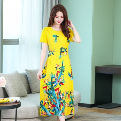 Summer Dress New 2019 Plus size cotton Elegant 6