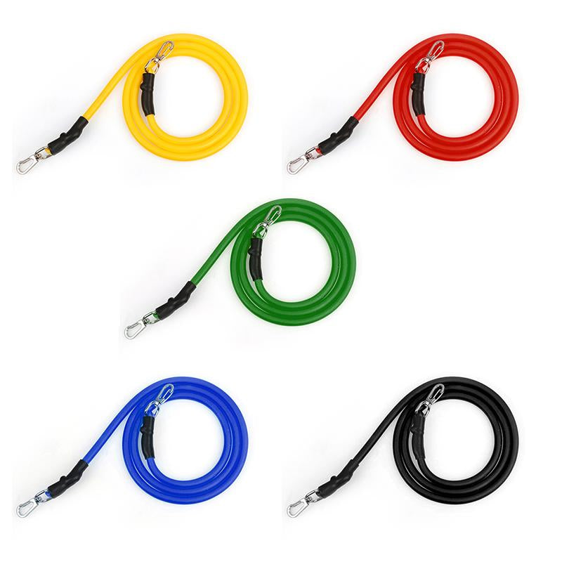 US STOCK, 11 pcs/Set Pull Rope Latex Fitness Exercises Resistance Bands Elastic Exercises Body Fitness Strength Resistance Bands FY7007